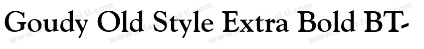 Goudy Old Style Extra Bold BT字体转换